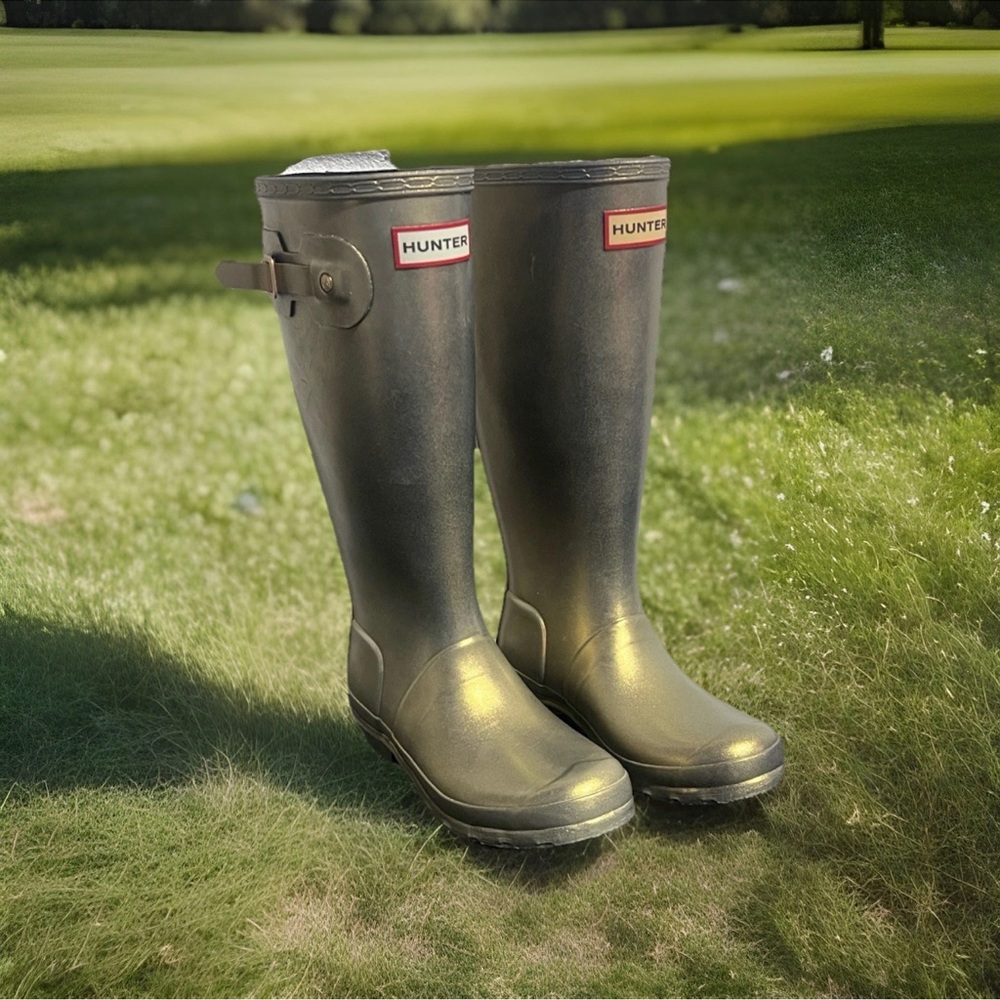 Hunter Kids Gold Rain Boots